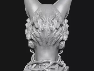 Fox sculpture 3D print model
