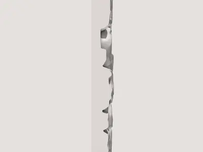 Dry Stacked Irregular Stone Wall 3D model