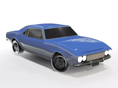 Old School Camaro Classic Car Low-poly 3D model