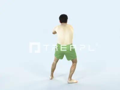 Flow 15J Beach Receiving Sports Man Low-poly 3D model