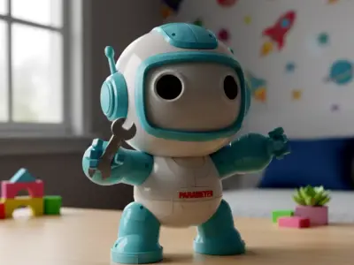 Cute Robot 3D Model STL for Printing 3D print model