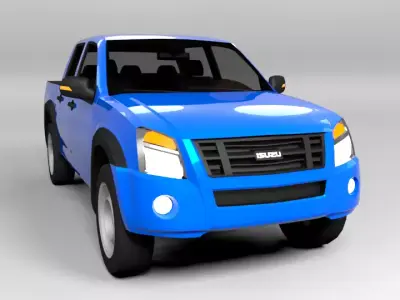 ISUZU DMAX DOUBLE CAB LOWPOLY Low-poly 3D model