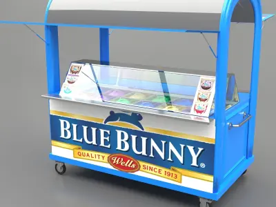  Ice Cream Cart 3D model