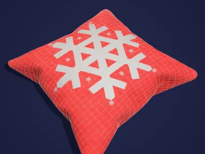 Snowflake Pillow Free low-poly 3D model