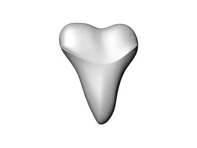 Shark tooth onlay relief molding ornament 3D print model