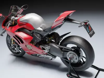 Ducati Panigale V4 R 2019 Low-poly 3D model