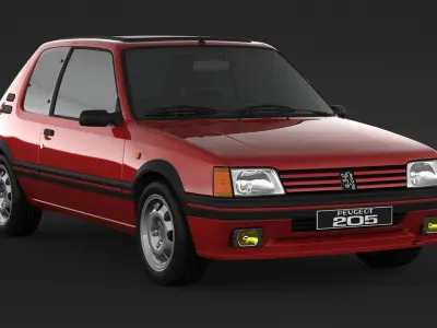 Peugeot 205 GTI 3D model
