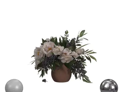 bouquet flowers  3D model