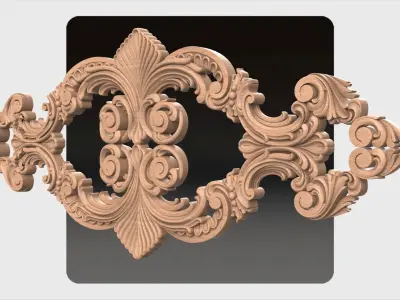 Carved decor ornament for cnc 31 3D model