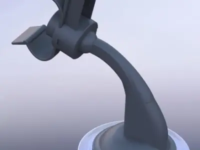 Phone Holder Simple with suction cup Free 3D model