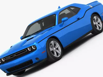 Dodge Challenger SXT 2015 detailed interior 3D model