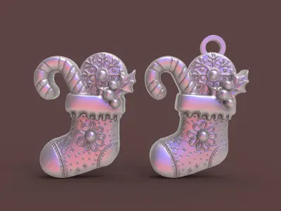 christmastree sock decor 3D print model