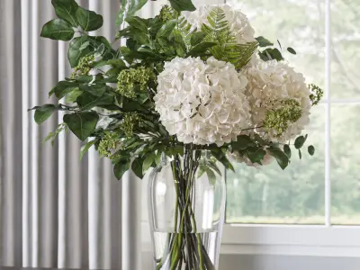 Flower Set 060 Hydrangea Rose  3D model