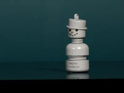 Snowy the spingy snowman Free 3D model