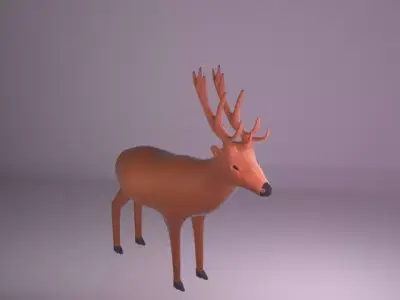 Deer model Low-poly 3D model purchase