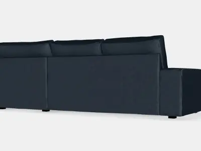 KIVIK 3-seat sofa with chaise longue 2 Low-poly 3D model