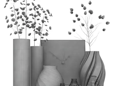 Decorative set 008 3D model buy