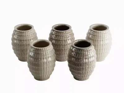Porcelain Vase Pack 3D Model Collection