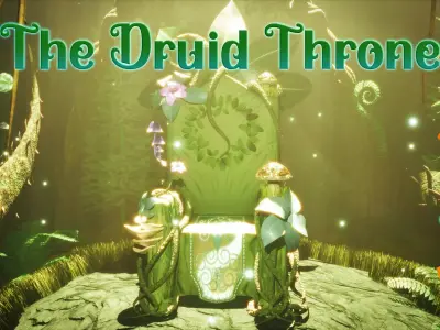 NATURE DRUIDIC THRONE STARTER PACK Free low-poly 3D model