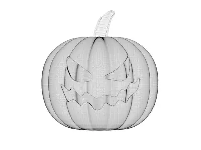 Halloween carved pumpkin 3D model