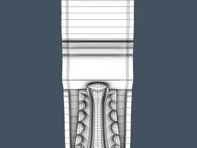 Decorative Crown Molding 3D model 16