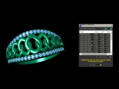 Cuban Chain Jewelry Ring 3D print model