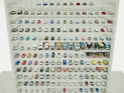 185 Low-Poly vehicles no brands Low-poly 3D model