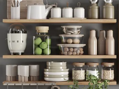 kitchen accessories N051 Low-poly 3D model