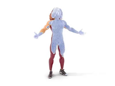 Athletic Female Rigged and Animated Character Model Low-poly 3D model