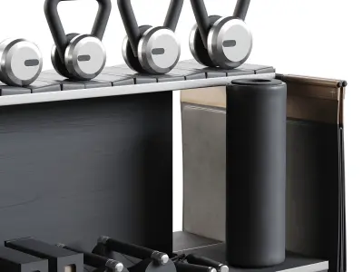 Pent COMBO SET WITH GYM EQUIPMENT 3D model