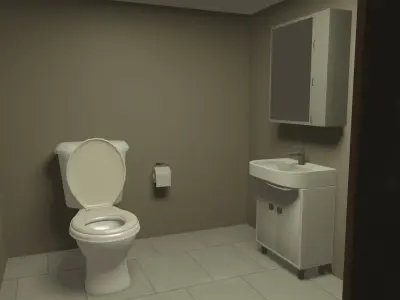 house interior Scene Low-poly 3D model