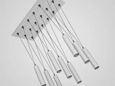 Decorative Hanging Lamp Set 39 3D model