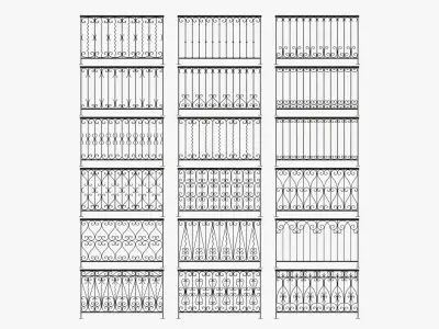 windows railing 3D model