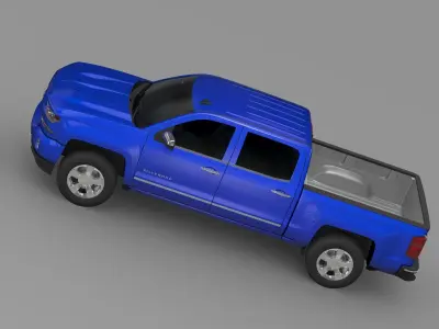 Chevrolet Silverado LTZ Z71 Crew Cab GMTK2 Sh Box 2016 3D model