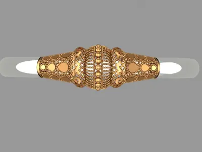 Indian gold bangle jewelry for woman 3D print model