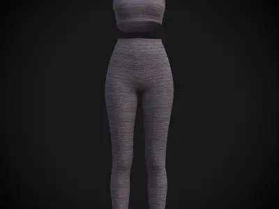 Female sport wear - 3D clothing Low-poly 3D model