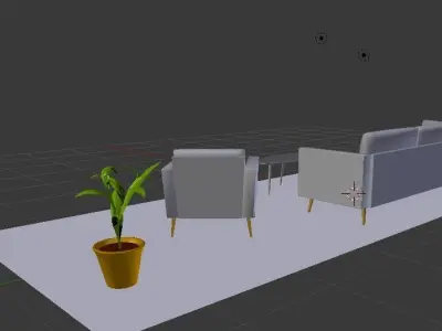 Modern Sofa 3D model 3