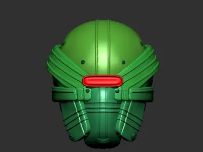helmet high poly sculpt 3d printable  3D model 59
