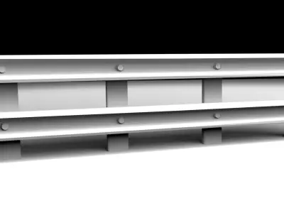Guardrail railing Free low-poly 3D model