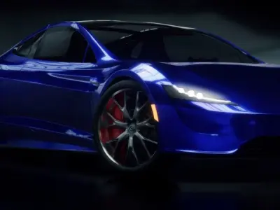 Tesla model made in blender 3D model