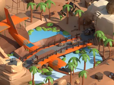 Mad Max City - 3D Model for Games Low-poly 3D model