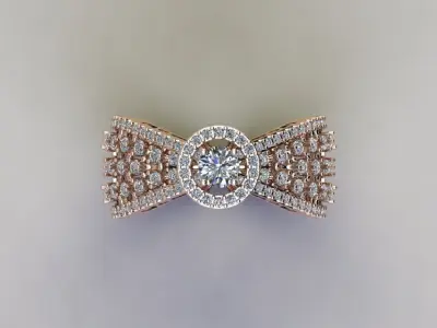 Luxury diamond Ring 3D print model 3D print model  3D print model