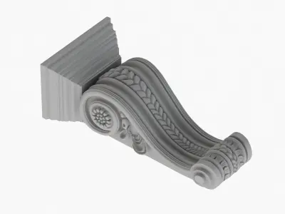 Scroll Corbel 41 3D model