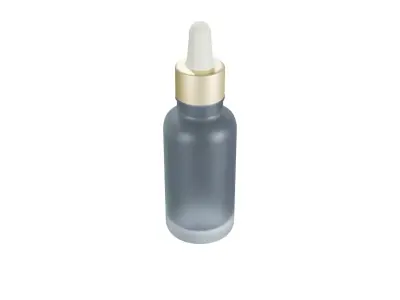 Luxury Frosted Cosmetic Dropper Bottle Serum Oil  3D model