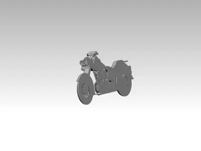 classic motorcycle relief 2 3D print model