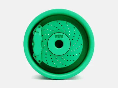 15x10 Cragar SS Wheel and Brake 3D print model