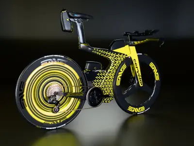 Cervelo P5x time-trial bike Low-poly 3D model