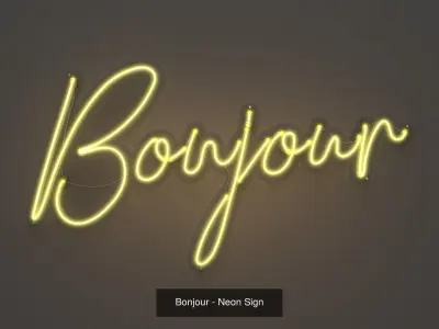 Lettering Pack 2 - Neon Signs 3D Model Collection