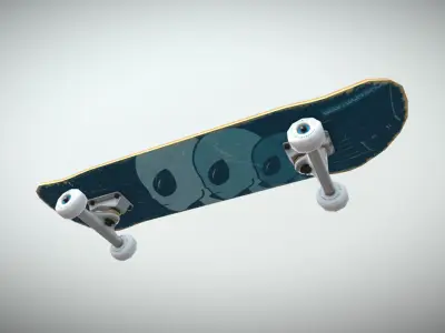 Alien Workshop Skateboard Low-poly 3D model