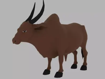 Indian Bull Rigged 3D model